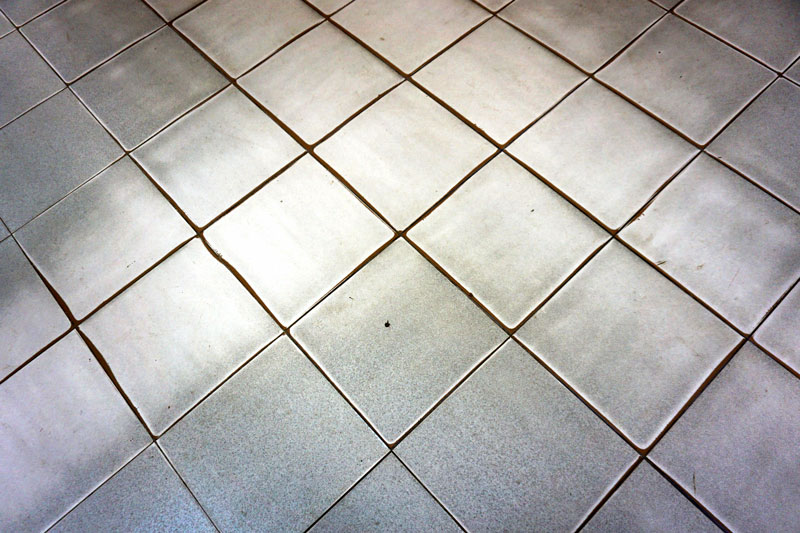 Old Uneven Tile Floor