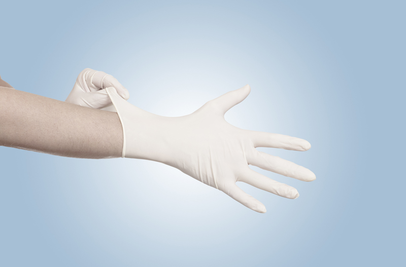 White Latex Glove