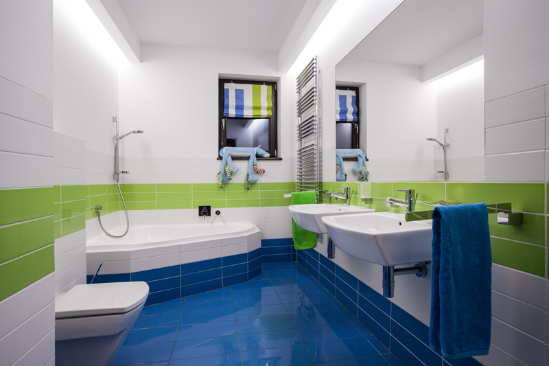 Colored Bathroom Tile
